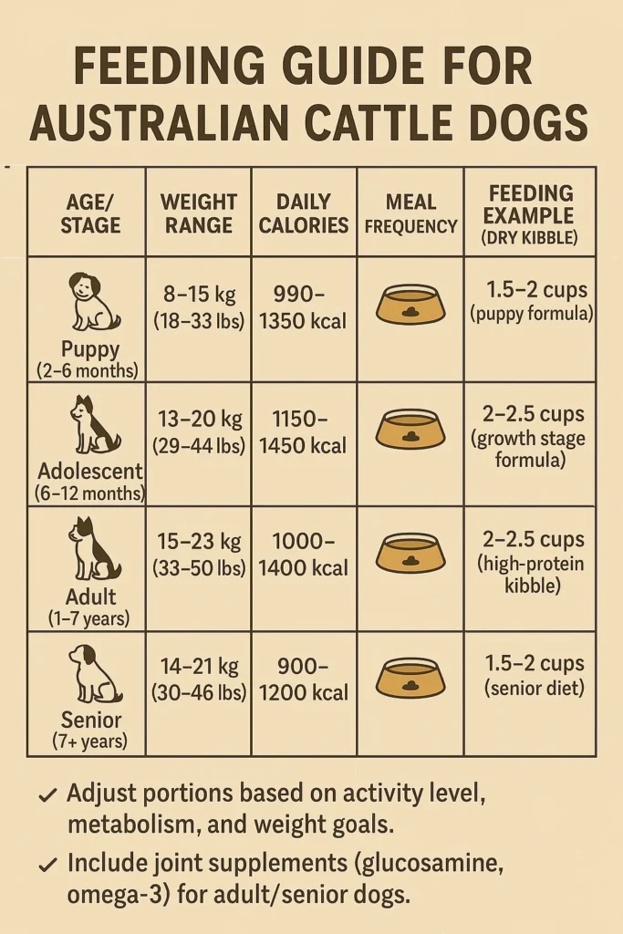 Diet Recommendations according to age and weight
