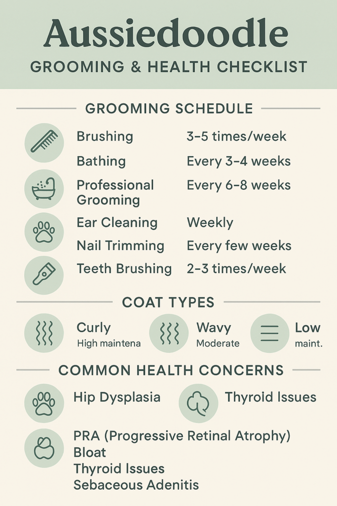 Essential dog grooming tools neatly arranged